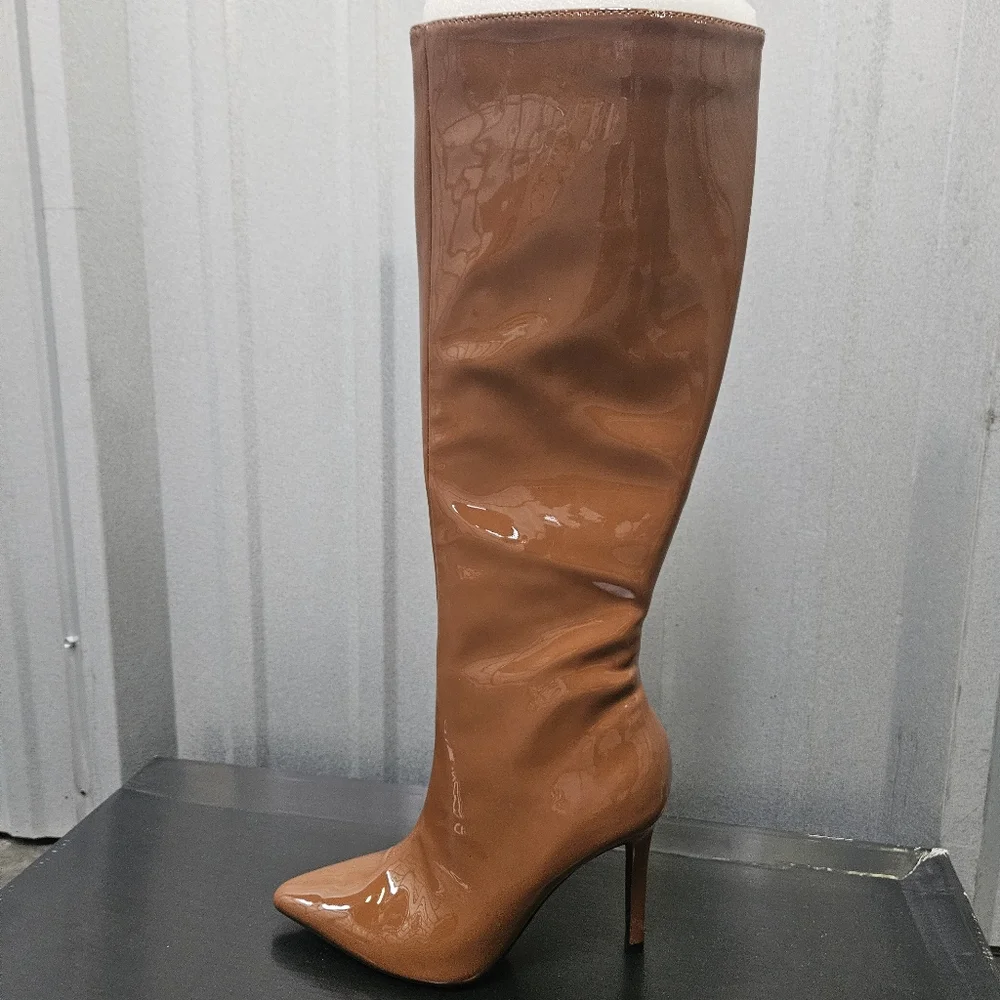 INC International Concepts Rajel Congac Pointed Stilleto Heels Brown Boots - Picture 5 of 11